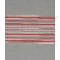 Fouta arabesque gris clair avec rayures rouge 