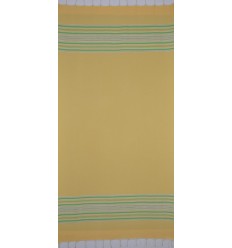 Fouta arabesque jaune et vert  2