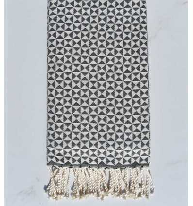 Fouta papillon gris anthracite