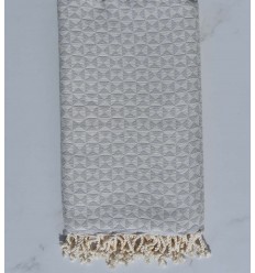 Fouta papillon gris de lin 