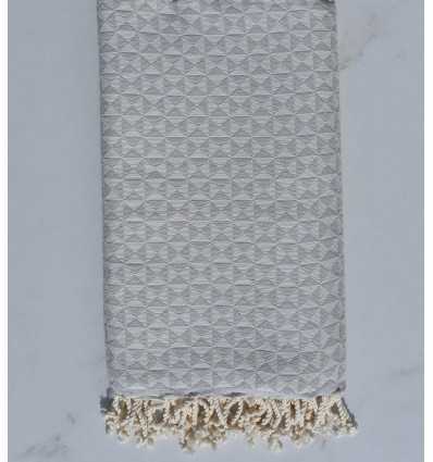 Fouta papillon gris de lin