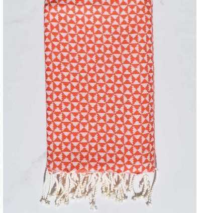 Fouta papillon orange rouge