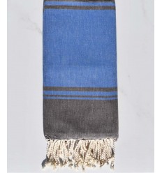 serviette de plage RAF-RAF bleu  et  marron