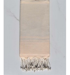 serviette de plage RAF-RAF blanc crème et bisque 
