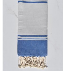 serviette de plage RAF-RAF blanc lunaire et bleu