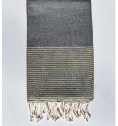 fouta plate lurex gris plomb 