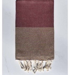 fouta plate lurex rouge bordeaux 