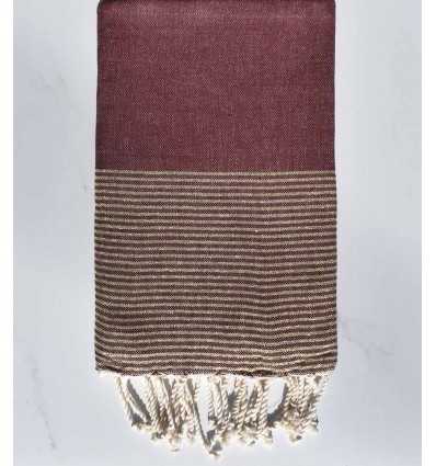 fouta plate lurex rouge bordeaux