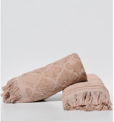 Serviette invité ELYSSA beige foncé