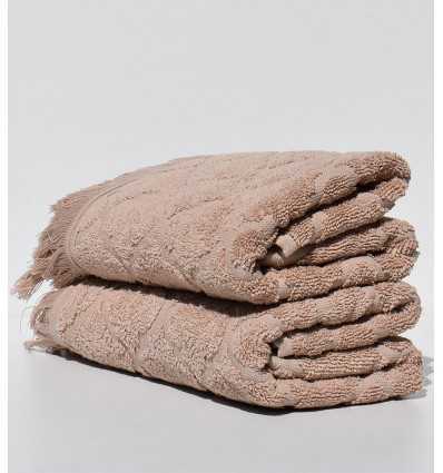 Serviette invité ELYSSA beige foncé