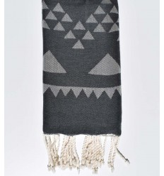 Fouta bohémian gris ardoise 
