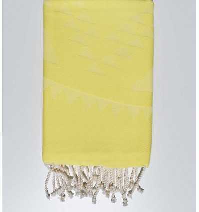 Fouta bohémian jaune chartreuse