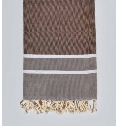 Fouta chevron marron 