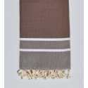 Fouta chevron marron 