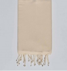 fouta plate couleur blanc écru 