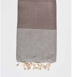 fouta plate lurex marron 