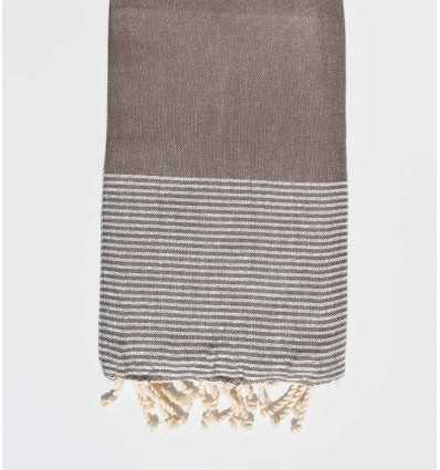 fouta plate lurex marron