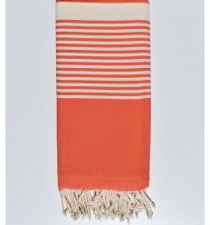Jeté orangé rayée 2m*3m 
