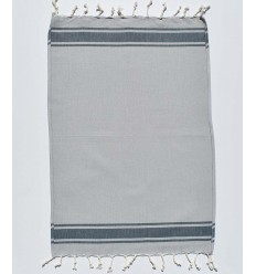 Mini fouta plate bleu gris avec rayures 