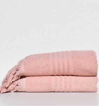 Serviette invité HANNIBAL  saumon 