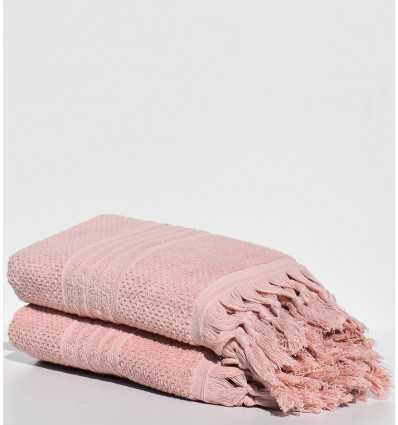 Serviette invité HANNIBAL  saumon 