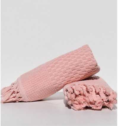 Serviette invité HAMILCAR saumon