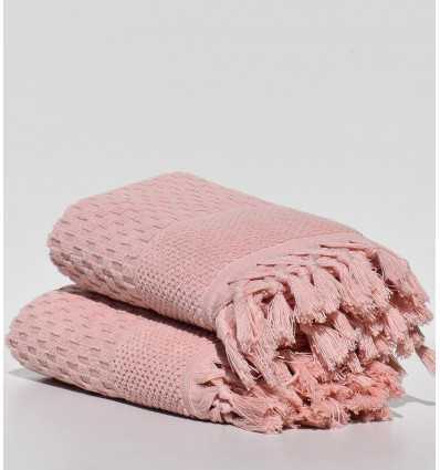 Serviette invité HAMILCAR saumon