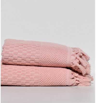 Serviette invité HAMILCAR saumon