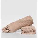 Serviette invité HAMILCAR beige foncé 