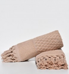 Serviette invité HAMILCAR beige foncé  2