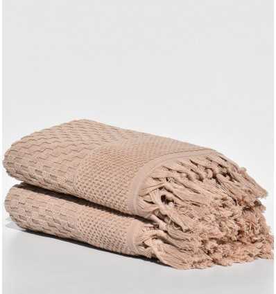 Serviette invité HAMILCAR beige foncé 