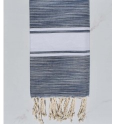 Fouta gris et bleu 