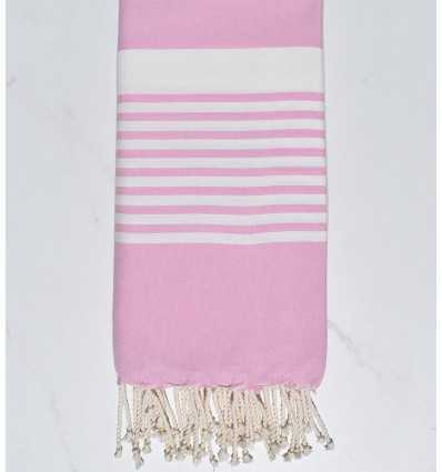 Fouta arthur rose bonbon clair