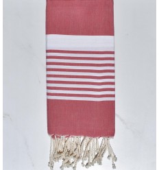 Fouta arthur rouge framboise 