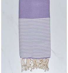 Nid d'abeille glycine à larges rayures blanches 