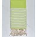 Fouta nid d'abeille vert anis 
