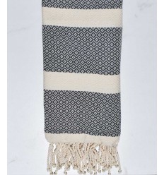 Fouta chevron gris plomb 