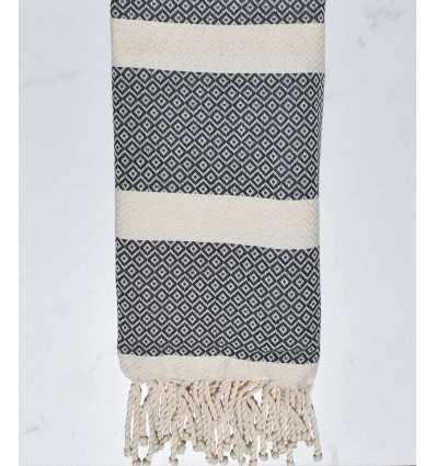 Fouta chevron gris plomb