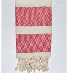 Fouta chevron rose incarnadin 