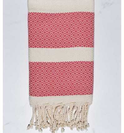 Fouta chevron rose incarnadin