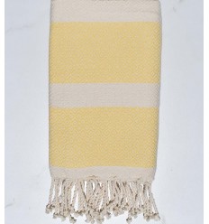Fouta chevron jaune beurre 