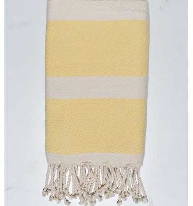 Fouta chevron jaune beurre