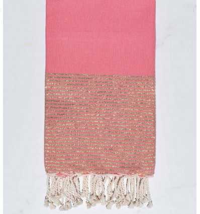 Fouta lurex rose fraise