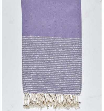 Fouta Lurex lavande foncé