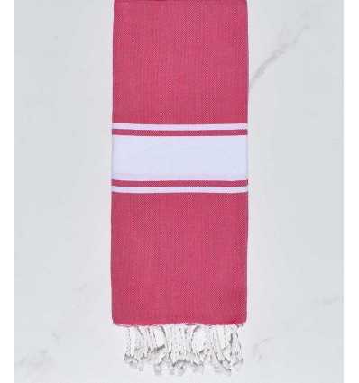 Fouta enfant plate magenta fushia