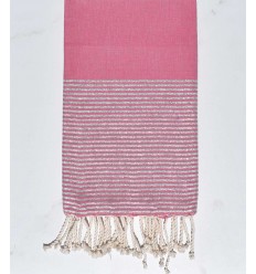 Fouta plate rose moyen argenté Fouta Tunisia - 2
