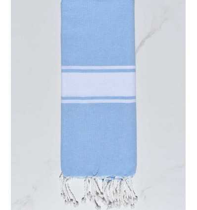 Fouta enfant plate bleu clair