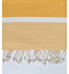 Jeté moyenne 1.5*2.5m  jaune or Fouta Tunisia - 1