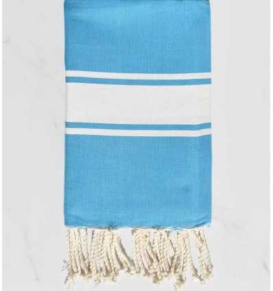 Fouta Plate bleu caraibes