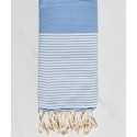 Fouta nid d'abeille bleu cæruleum Fouta Tunisia - 1
